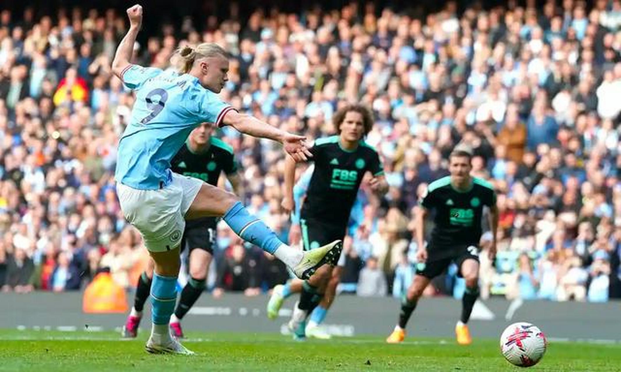 爱游戏app-曼城3-1莱斯特城，哈兰德两球锁胜局